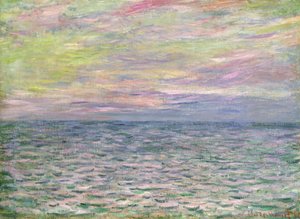 Sur les hautes mers, Coucher de soleil à Pourville, Pleine mer, 1882 - Claude Monet
