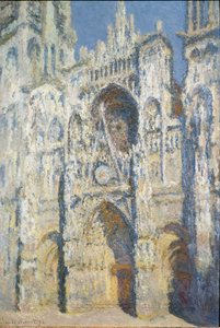 Cathédrale de Rouen, le portail et la tour Saint-Romain, effet de plein soleil, harmonie bleue et or - Claude Monet