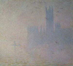 Mouettes au-dessus des Chambres du Parlement, 1904 - Claude Monet