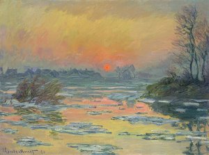 Coucher de soleil sur la Seine. 1880 - Claude Monet