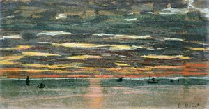 Coucher de soleil sur la mer