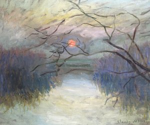 Coucher de soleil sur la Seine à Vétheuil - Claude Monet