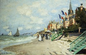 La plage à Trouville, 1870 - Claude Monet