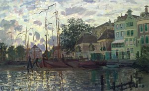 Le barrage à Zaandam, soir - Claude Monet