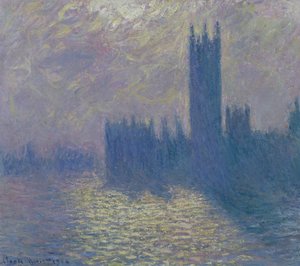 Les Chambres du Parlement, ciel orageux, 1904 - Claude Monet