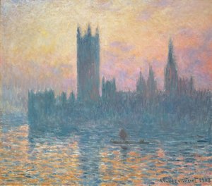 Les Chambres du Parlement, coucher de soleil - Claude Monet