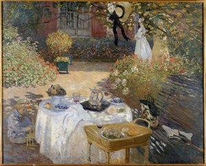 Le Déjeuner, Jardin de Monet à Argenteuil - Claude Monet