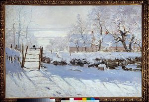 La Pie (un paysage enneigé, Étretat) - Claude Monet