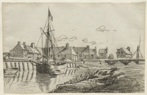 Le Port de Touques, vers 1864 - Claude Monet