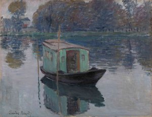 Le bateau-atelier, 1874 - Claude Monet