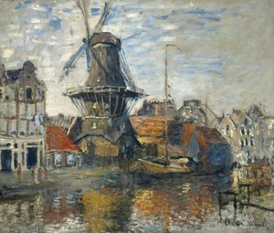 Le Moulin à vent, Amsterdam, 1871 - Claude Monet