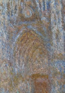 La cathédrale de Rouen, le portail au soleil du matin, harmonie bleue (détail) - Claude Monet