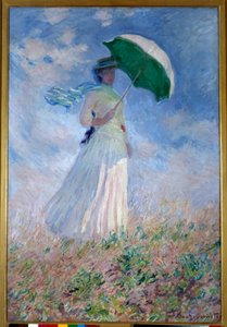 Femme avec une ombrelle tournée vers la droite - Claude Monet
