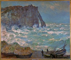 Étretat, mer agitée - Claude Monet