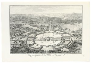 Vue en perspective de la ville de Chaux, 1804