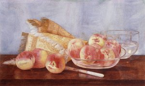 Nature morte avec pêches - Claude Raguet Hirst