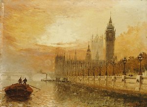 Vue de Westminster depuis la Tamise - Claude T. Stanfield Moore