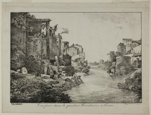 Vue du quartier Trastevere, Rome