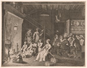 La veillée à la ferme en hiver, planche 16 des Pastorales