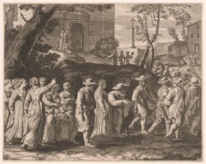 Le cortège nuptial, planche 15 des Pastorales - Claudine Bouzonnet Stella