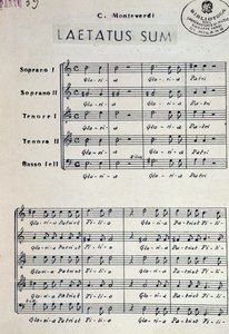 Partition musicale de Dixit dominus par Monteverdi - Claudio Monteverdi