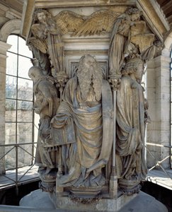 La base du Puits de Moïse montre les prophètes qui ont prédit la venue du Christ (sculpture)