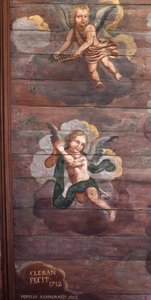 Locquirec (Finistère) / Saint-Jacques church, painted vault panelling (photo)