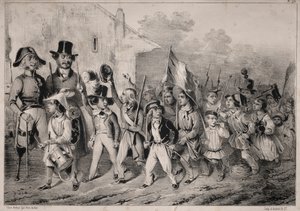 Actualités: Bon! Les moutards en veulent aussi! quand on parle de guerre!, 1840 - Clémente Pruche