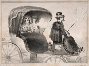 Actualités : Les inconvénients des voitures publiques : Le cocher de..., 1839