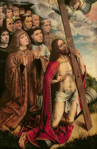 Christ le Médiateur avec Philippe le Beau (1478-1506) et son entourage, panneau de gauche d