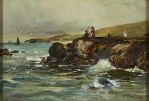 Une journée de pêche - Colin (attr.to) Hunter