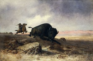 Chasse au bison - Colin Campbell Cooper