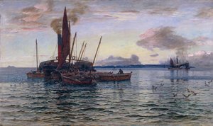Le Marché aux Harengs en Mer (Sur le Loch Fyne, Argyll) - Colin Hunter