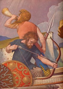 Les longs navires du roi Alfred battent les Danois 877, 1925-1927 - Colin Unwin Gill