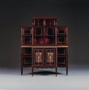 Cabinet plaqué de bois de rose incrusté d