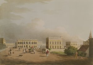 Le Vieux Palais de Justice, Calcutta, planche 17 de Vingt-Quatre Vues en Hindoustan, gravé par Harradon, publié par Edward Orme, 1805