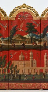 Biombo avec vues de Mexico