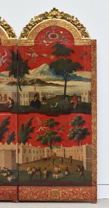 Biombo avec vues de Mexico - Colonial Spanish