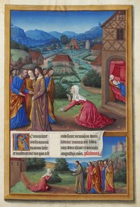 Les Très Riches Heures du duc de Berry, Folio 164r - La Femme cananéenne - Condé Museum