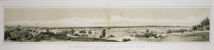 Panorama de la ville de Neu-Braunfels au Texas pris du côté sud-ouest en été 1847 - Conrad Caspar (after) Rordorf