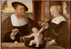 Double portrait de Justinian von Holzhausen et de son épouse Anna, née Fürstenberg - Conrad Faber von Kreuznach