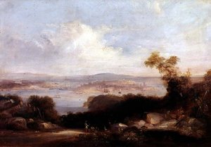 Vue étendue du port de Sydney - Conrad Martens