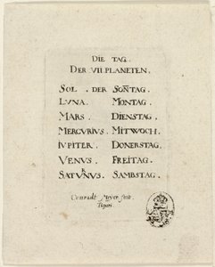 Page de titre de Der VII Planeten