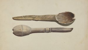 Cuillère en bois sculpté