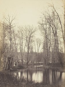 Étang et fermière, vers 1865