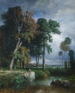 Les pêcheurs, c.1850 - Constant Emile Troyon