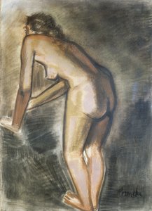 Nu debout, par Constant Permeke (1886-1952). Belgique, 20e siècle.