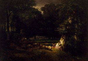 Les baigneurs (Clairière dans la forêt)