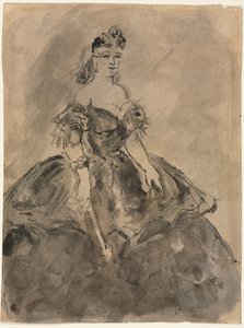 Au bal recto, La femme à l