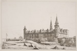 Danois : Kronborg vu du côté nord-ouest - Constantin Hansen